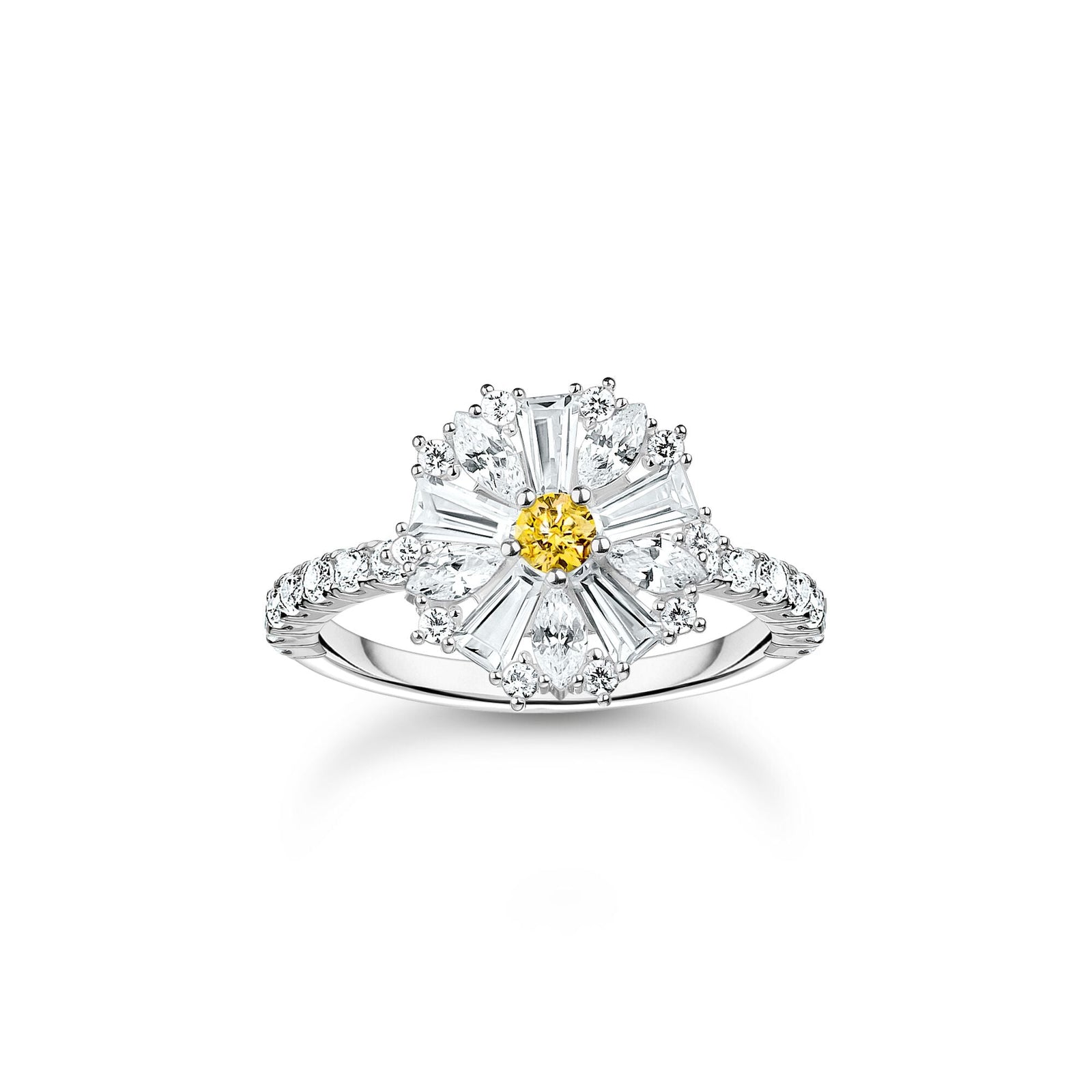 THOMAS SABO Lovely Daisy Cocktail Ring in Silver - B & S Lyncris Jewellers