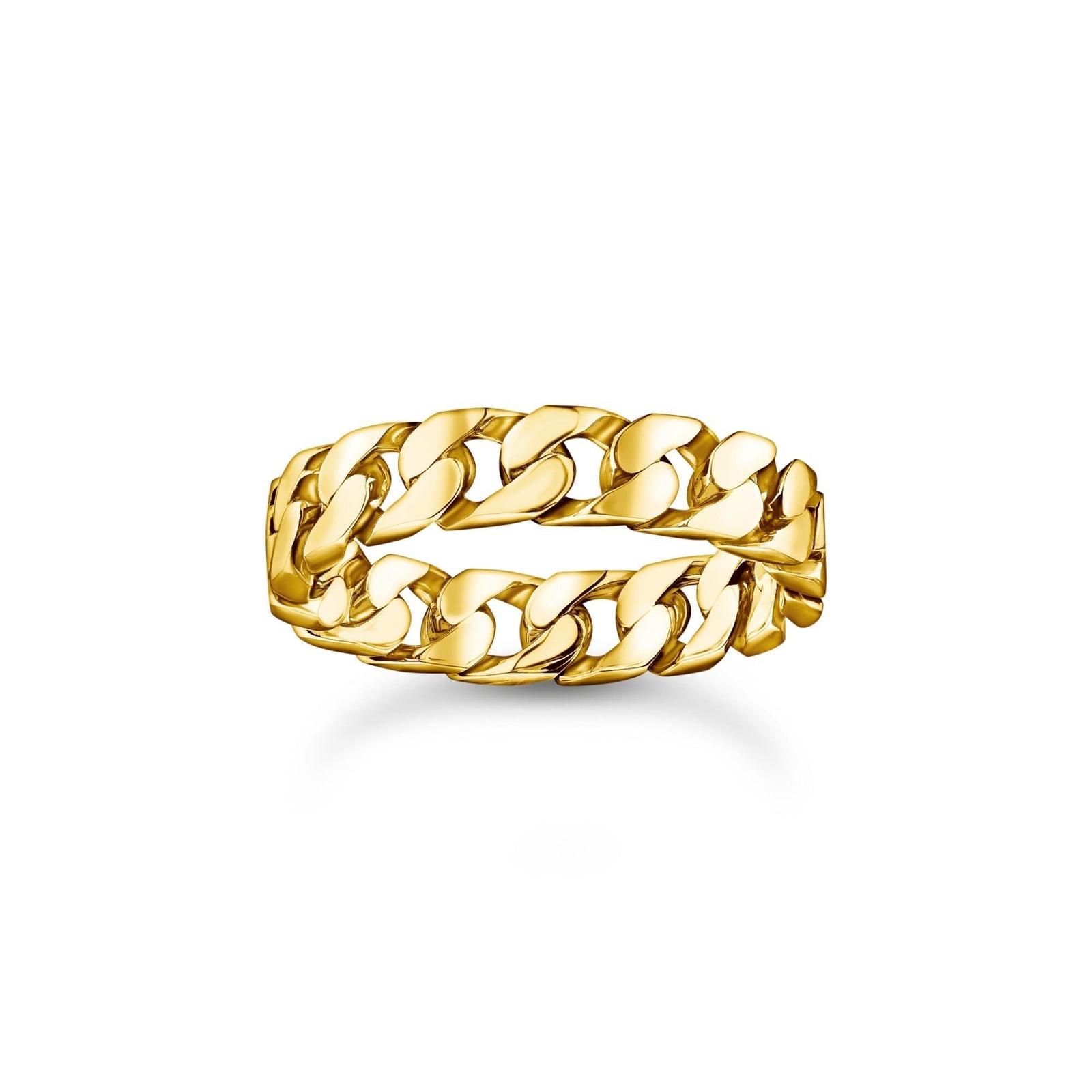 THOMAS SABO Gold-plated chain link rings - B & S Lyncris Jewellers