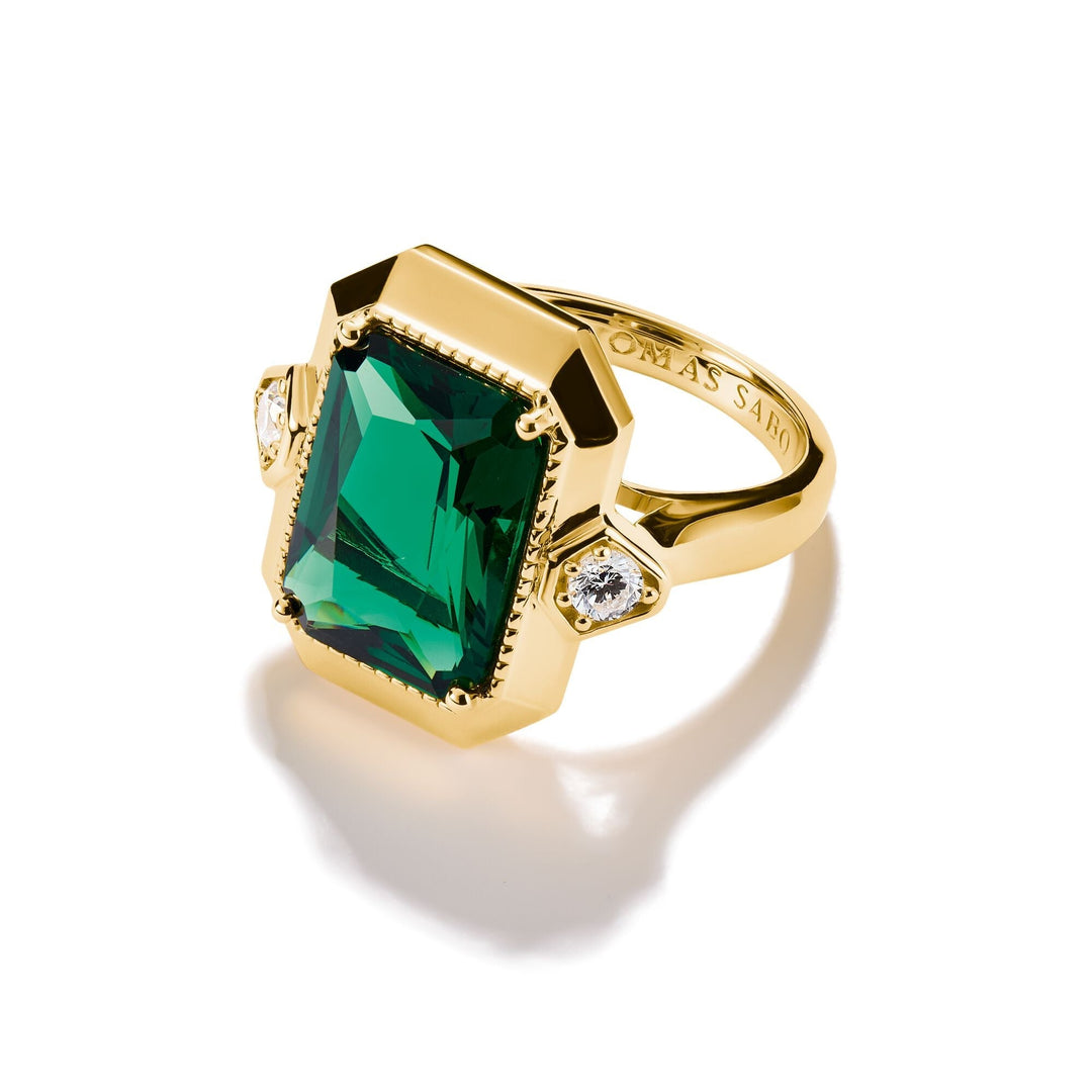 THOMAS SABO Ring with Green Zirconia Stone
