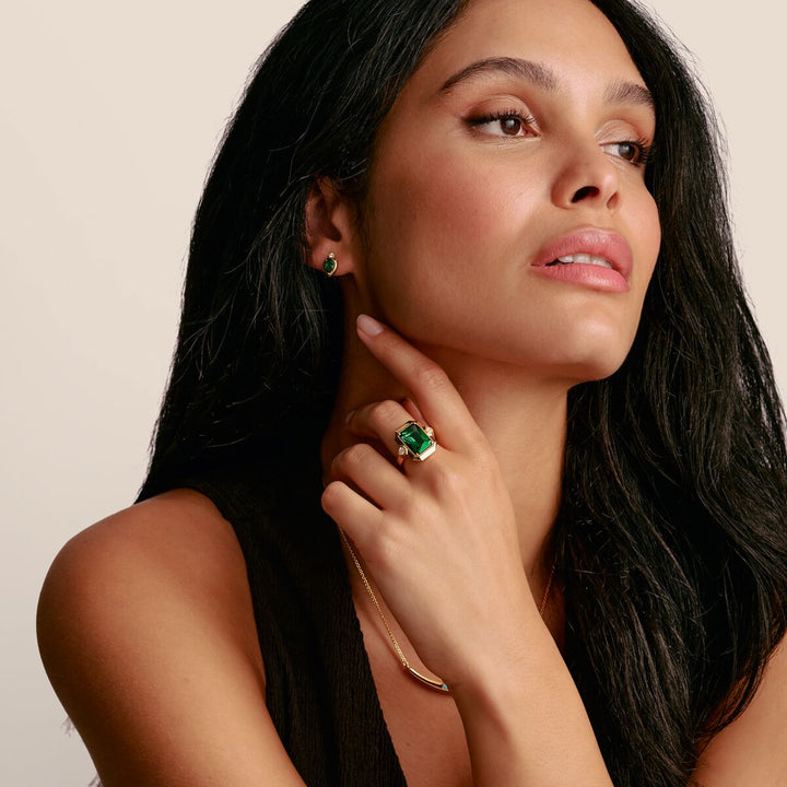 THOMAS SABO Ring with Green Zirconia Stone