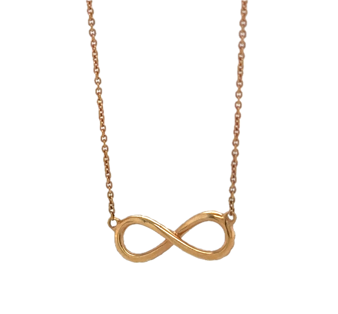 18k Rose Gold Infinity Diamond Necklace