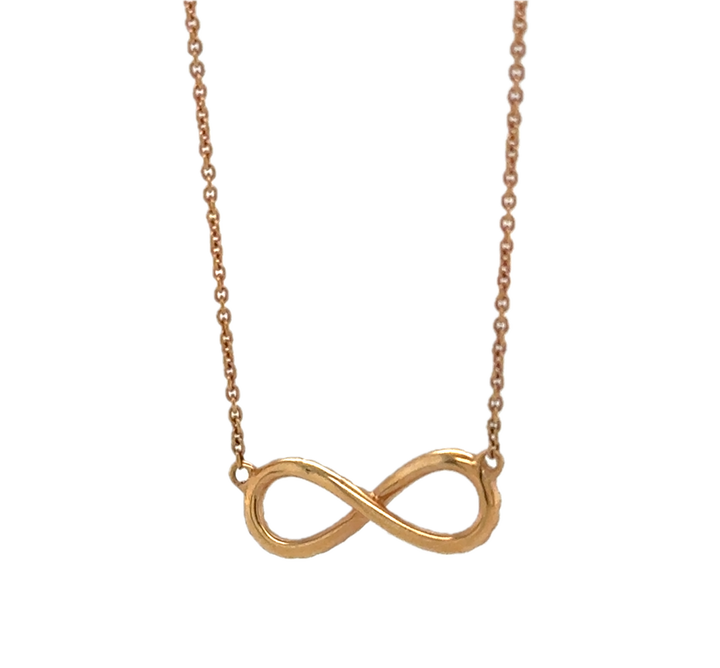 18k Rose Gold Infinity Diamond Necklace