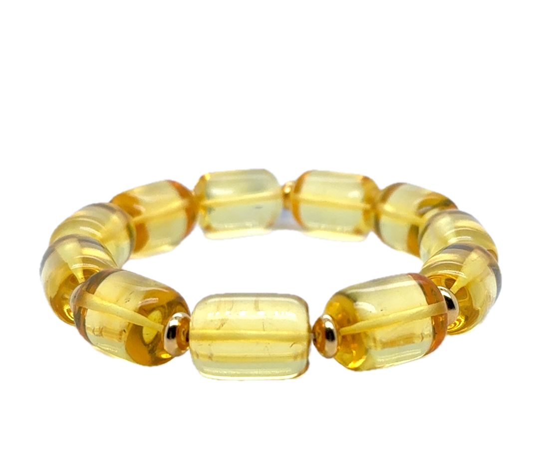 Baltic Amber Fancy Stretch Bracelet