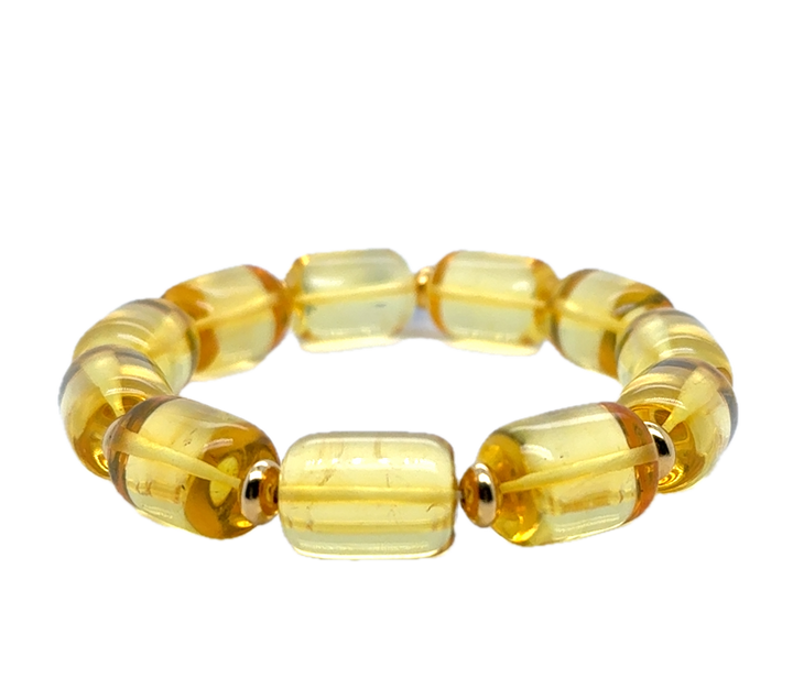 Baltic Amber Fancy Stretch Bracelet