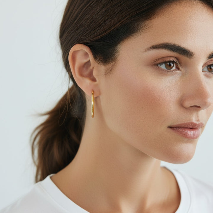 9ct Yellow Gold Hoop Earrings