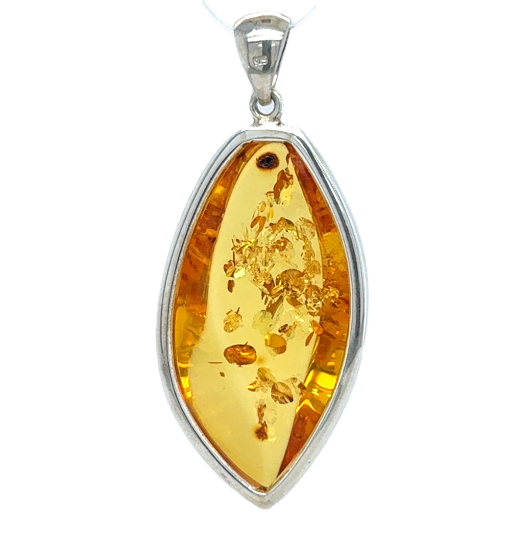 Sterling Silver Baltic Amber Pendant