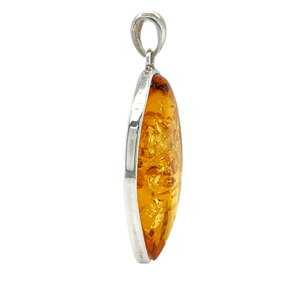 Sterling Silver Baltic Amber Pendant