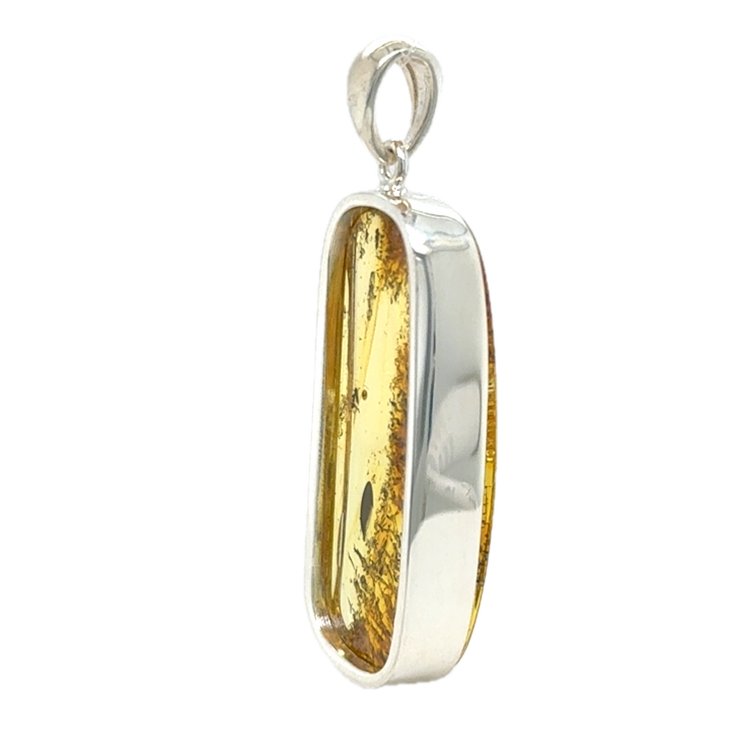 Sterling Silver Baltic Amber Pendant