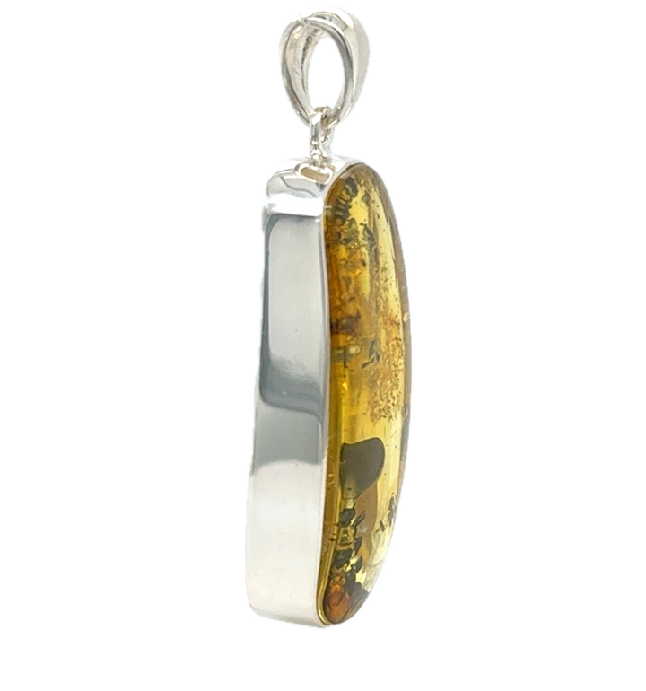 Sterling Silver Baltic Amber Pendant