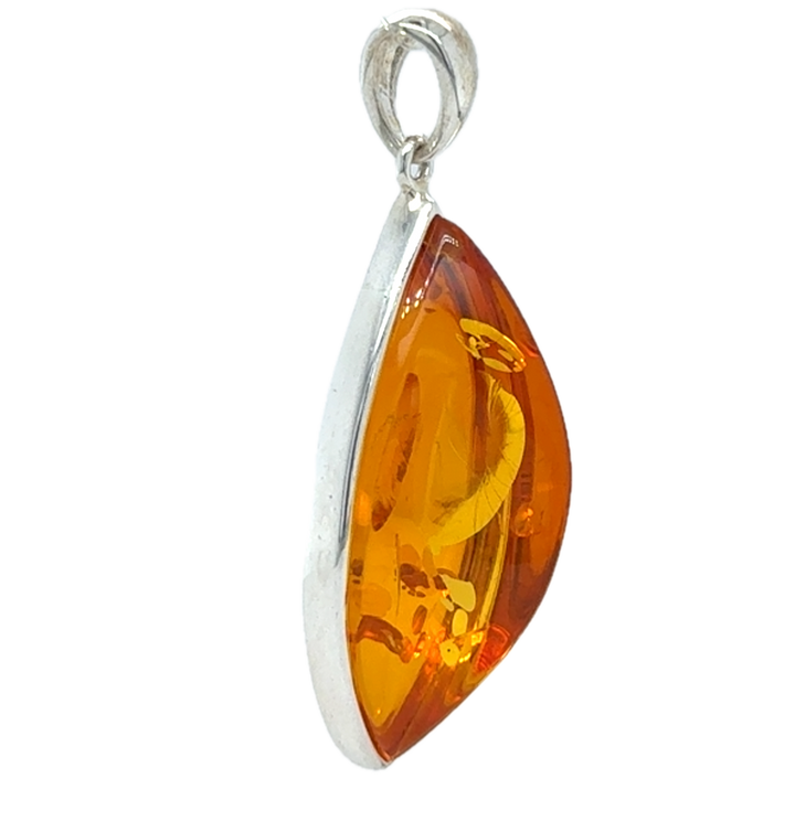 Sterling Silver Baltic Amber Pendant
