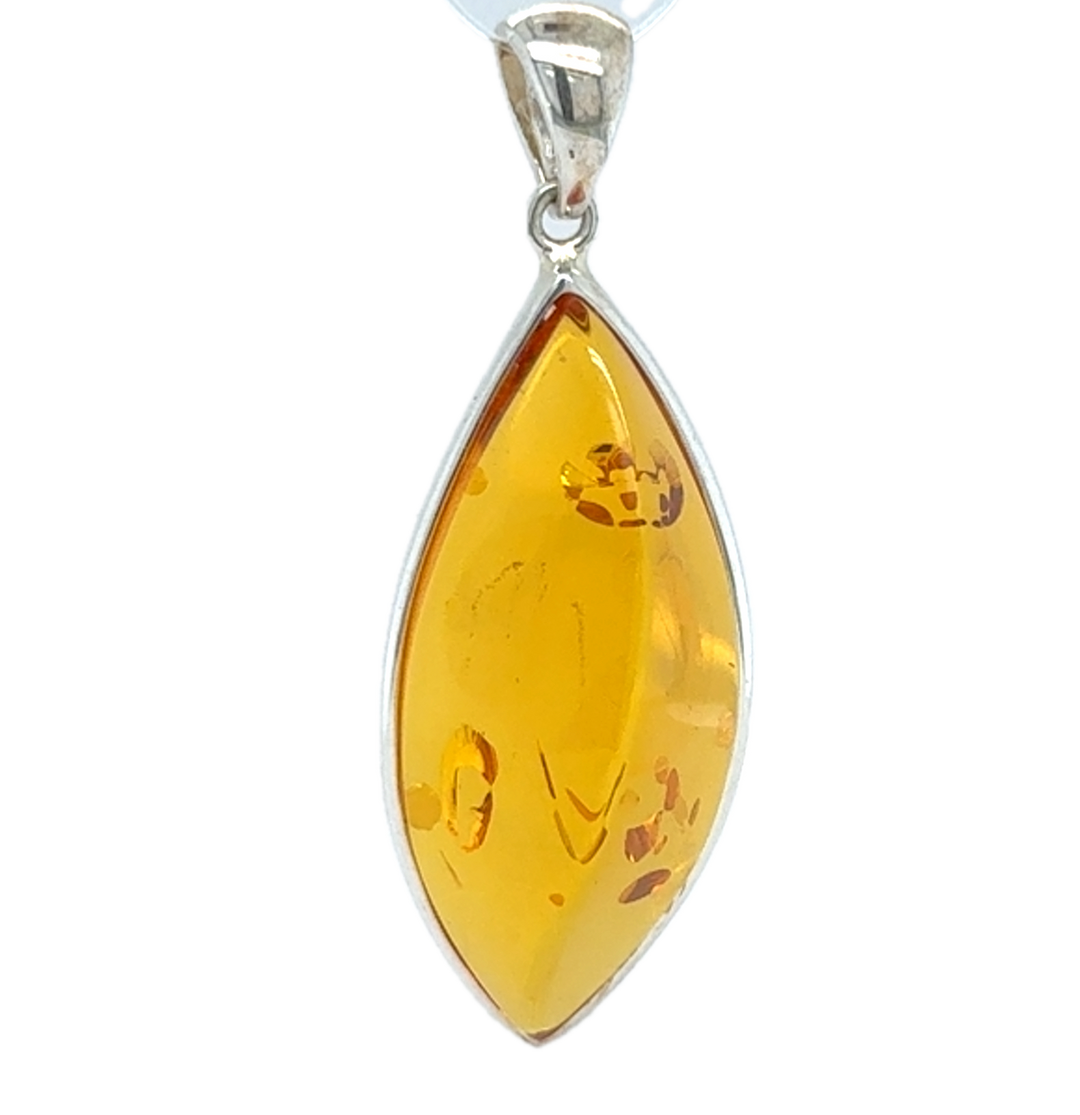 Sterling Silver Baltic Amber Pendant