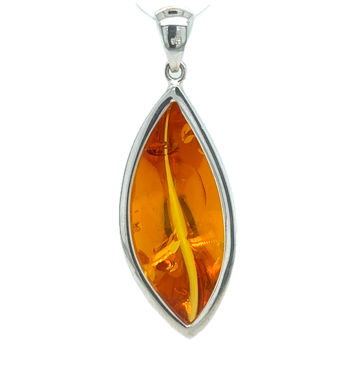 Sterling Silver Baltic Amber Pendant