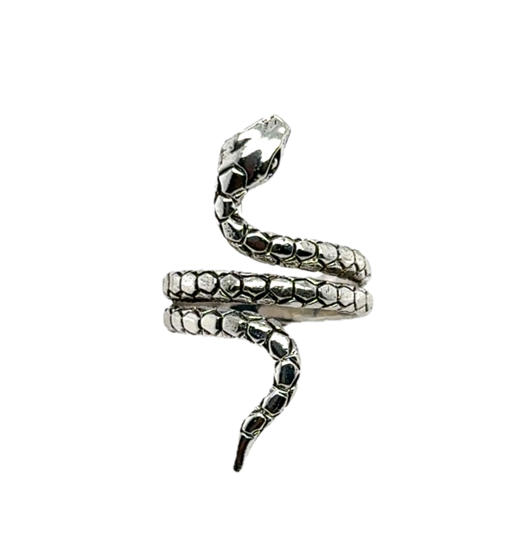 Sterling Silver Blackened Snake Ring