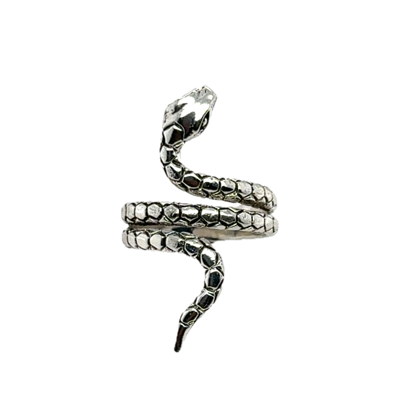 Sterling Silver Blackened Snake Ring - B & S Lyncris Jewellers