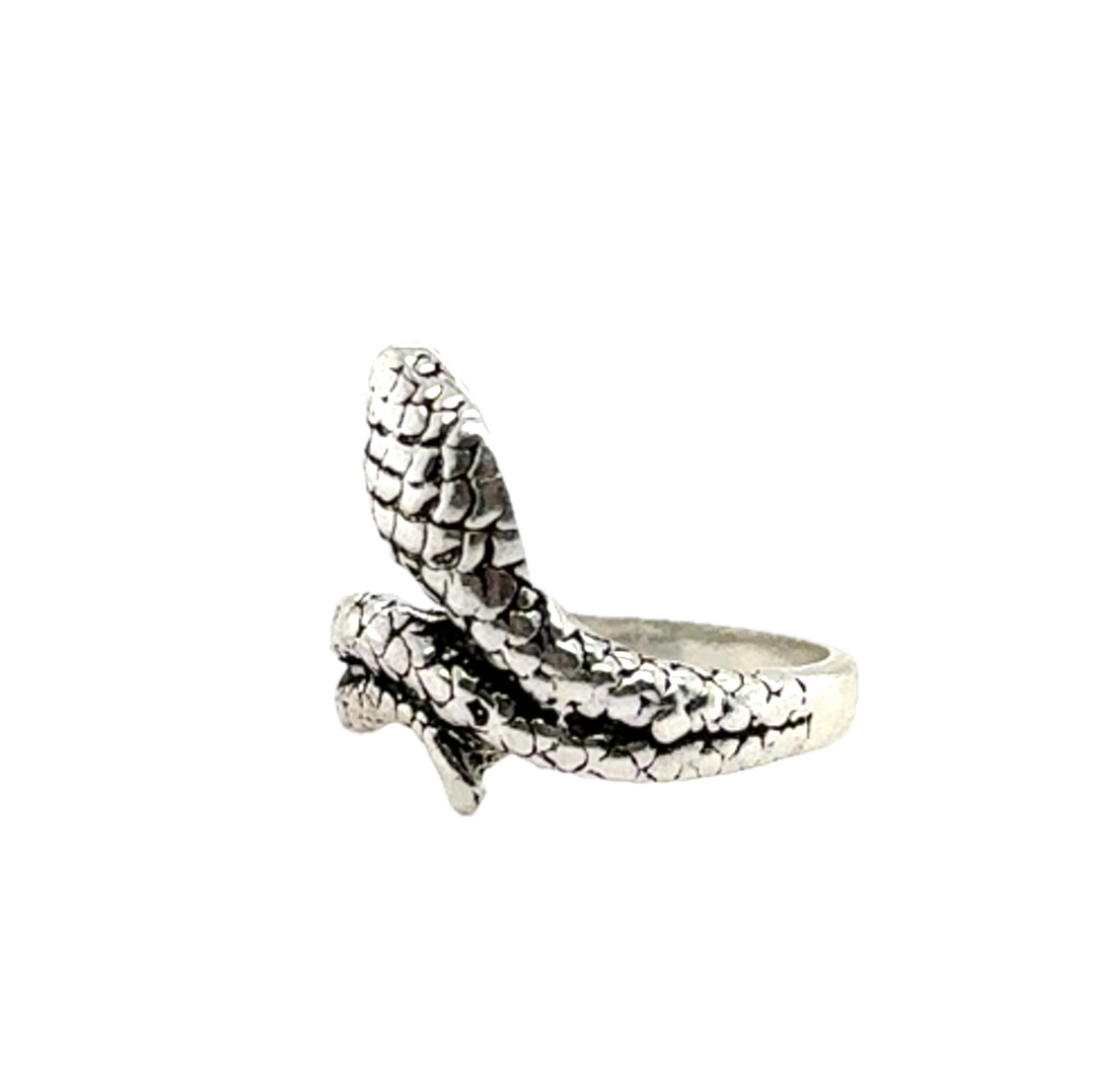 Sterling Silver Blackened Snake Ring