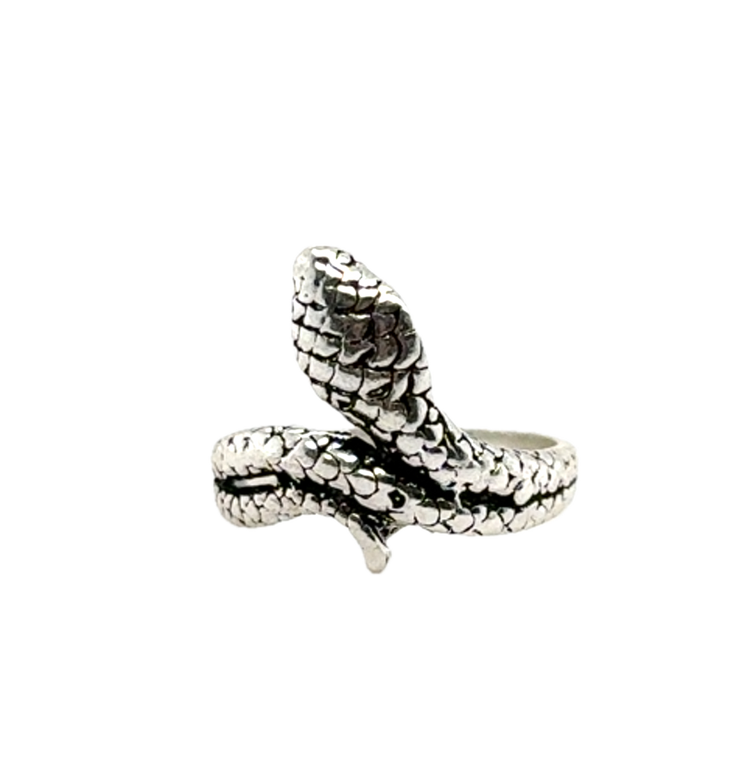 Sterling Silver Blackened Snake Ring
