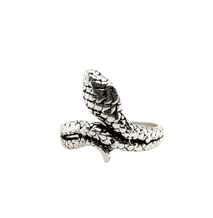 Sterling Silver Blackened Snake Ring