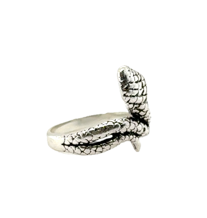 Sterling Silver Blackened Snake Ring
