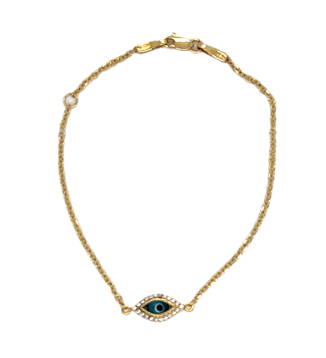 9k Yellow Gold Evil Eye Nazar Bracelet