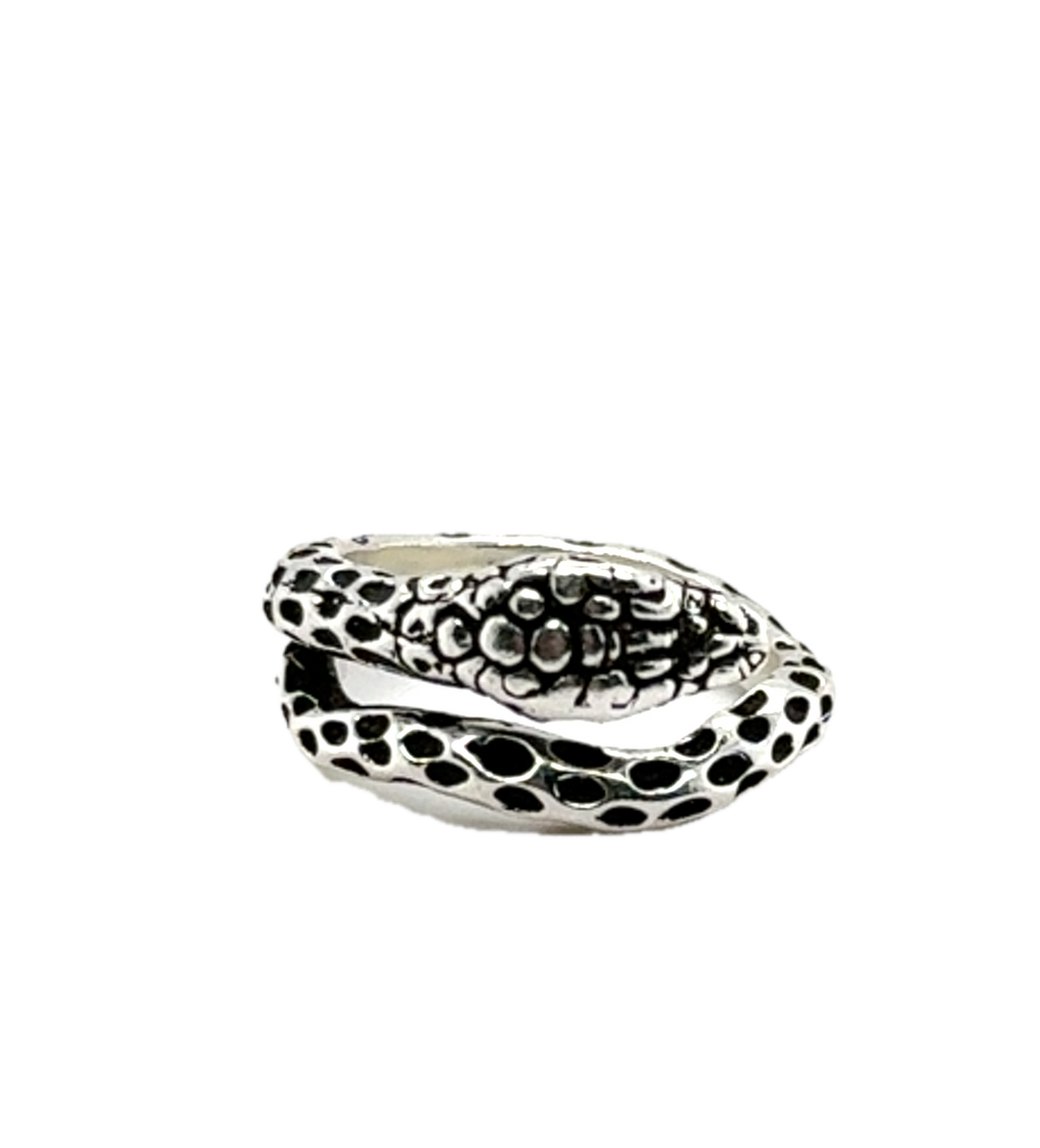 Sterling Silver Blackened Snake Ring