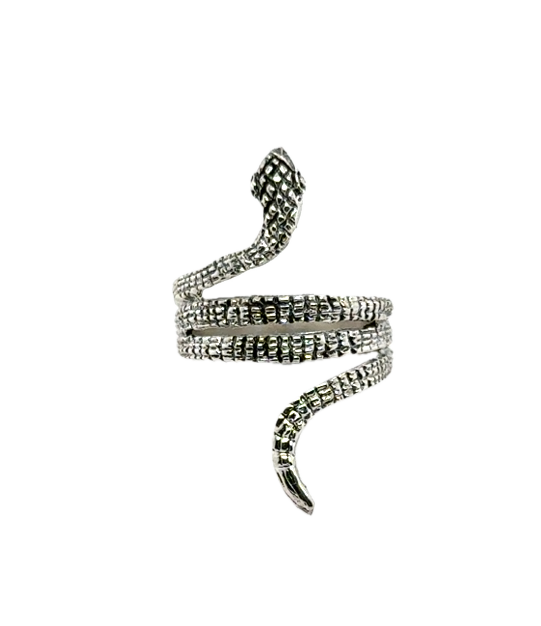 Sterling Silver Blackened Snake Ring