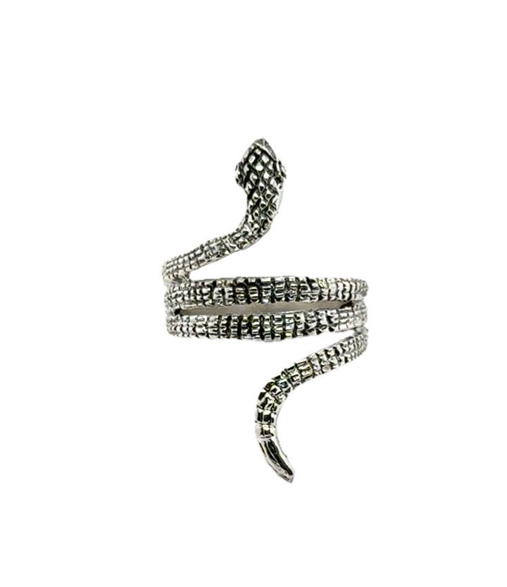 Sterling Silver Blackened Snake Ring