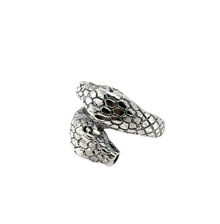 Sterling Silver Blackened Snake Ring