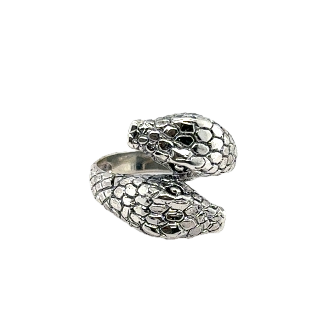 Sterling Silver Blackened Snake Ring