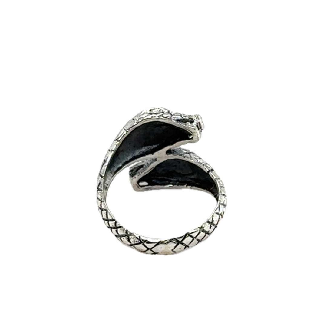 Sterling Silver Blackened Snake Ring