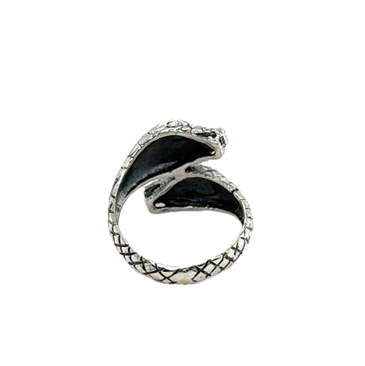 Sterling Silver Blackened Snake Ring