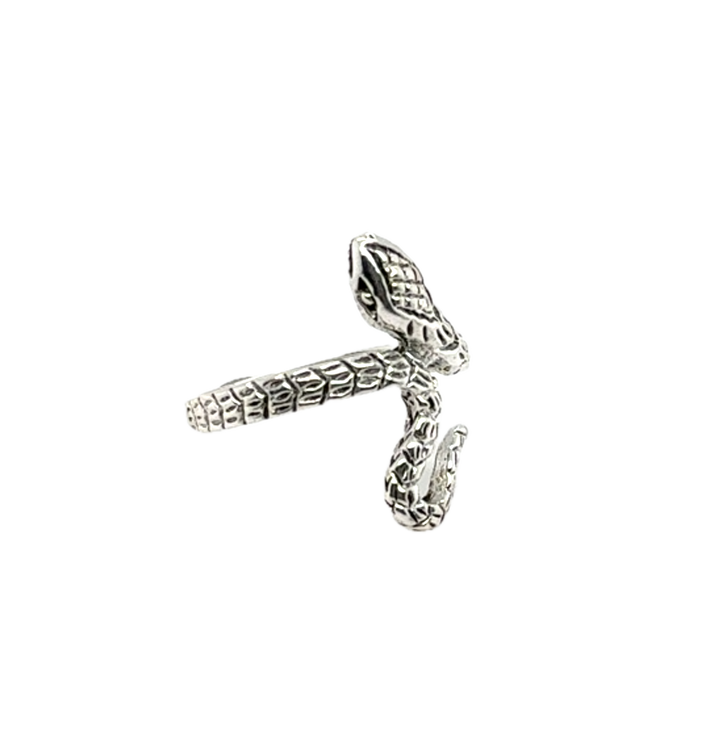 Sterling Silver Blackened Snake Ring