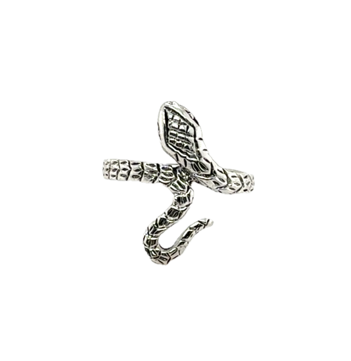 Sterling Silver Blackened Snake Ring