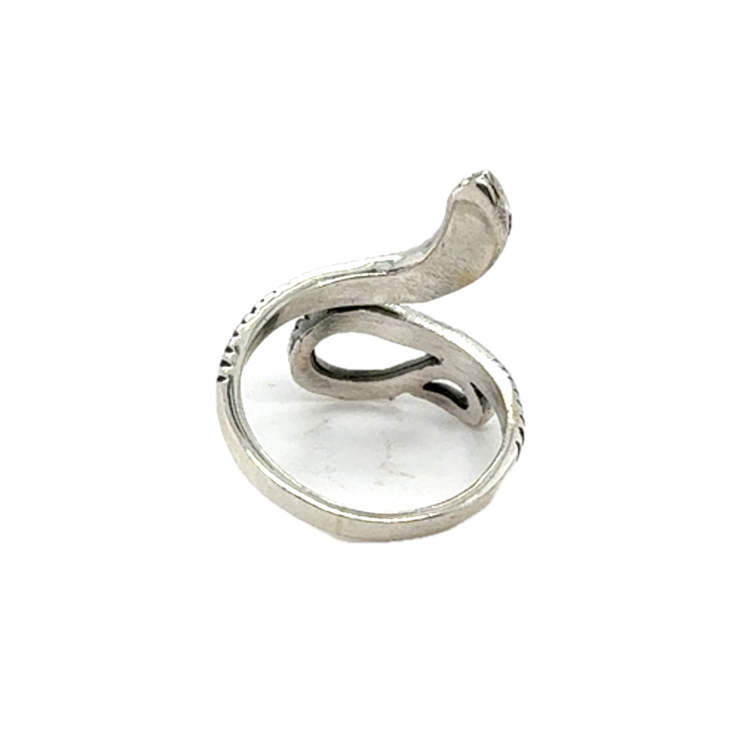 Sterling Silver Blackened Snake Ring
