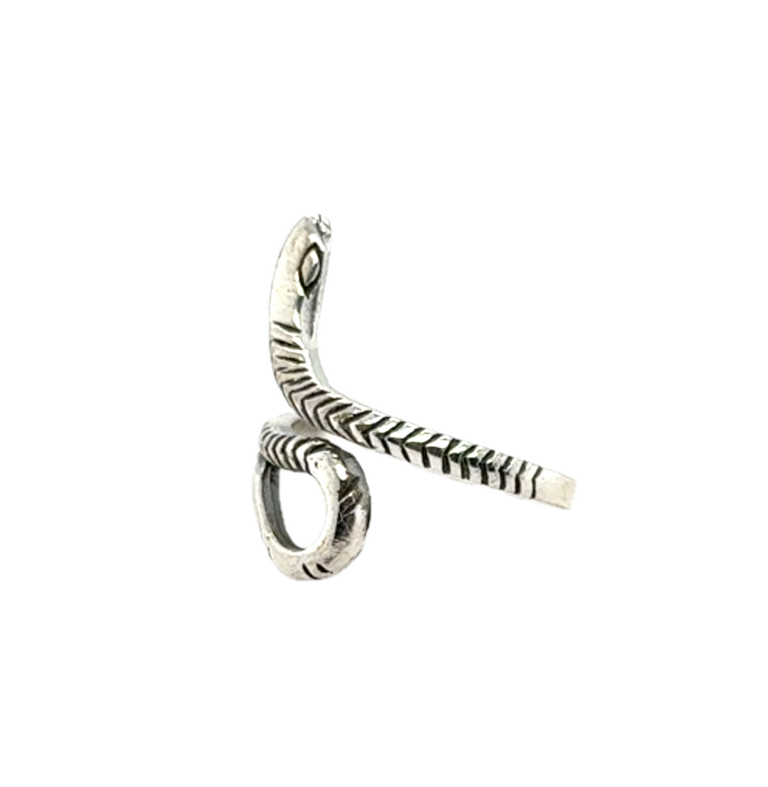 Sterling Silver Blackened Snake Ring