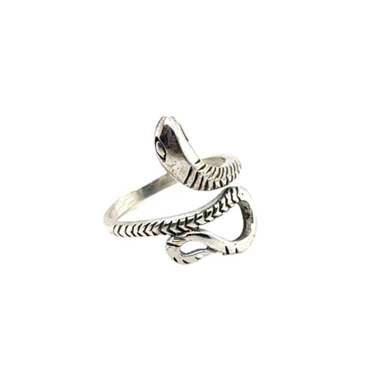 Sterling Silver Blackened Snake Ring