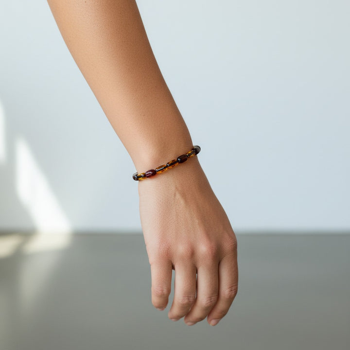 Baltic Amber Beaded Stretch Bracelet