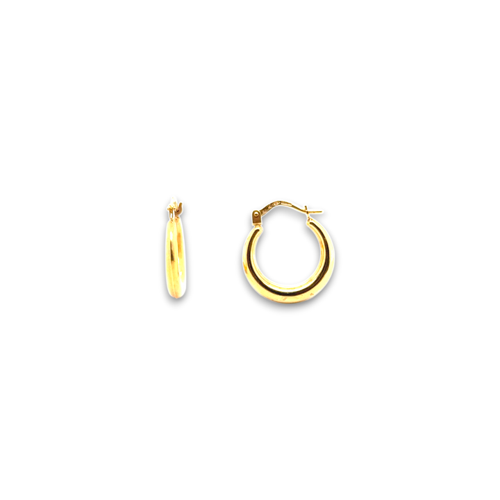 9ct Yellow Gold Graduated Hoop Earrings