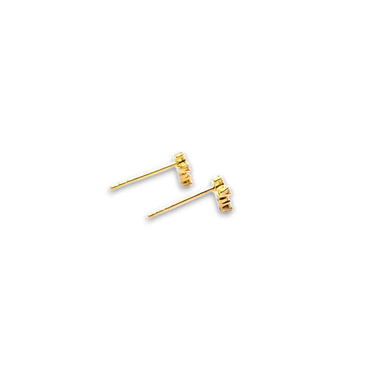 18ct Yellow Gold Claw Set Diamond Cross Earrings