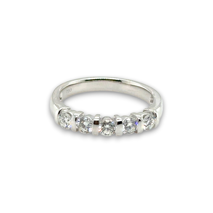 18ct White Gold Half Eternity Diamond Ring
