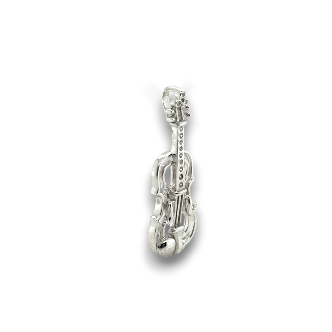Sterling Silver Violin Pendant