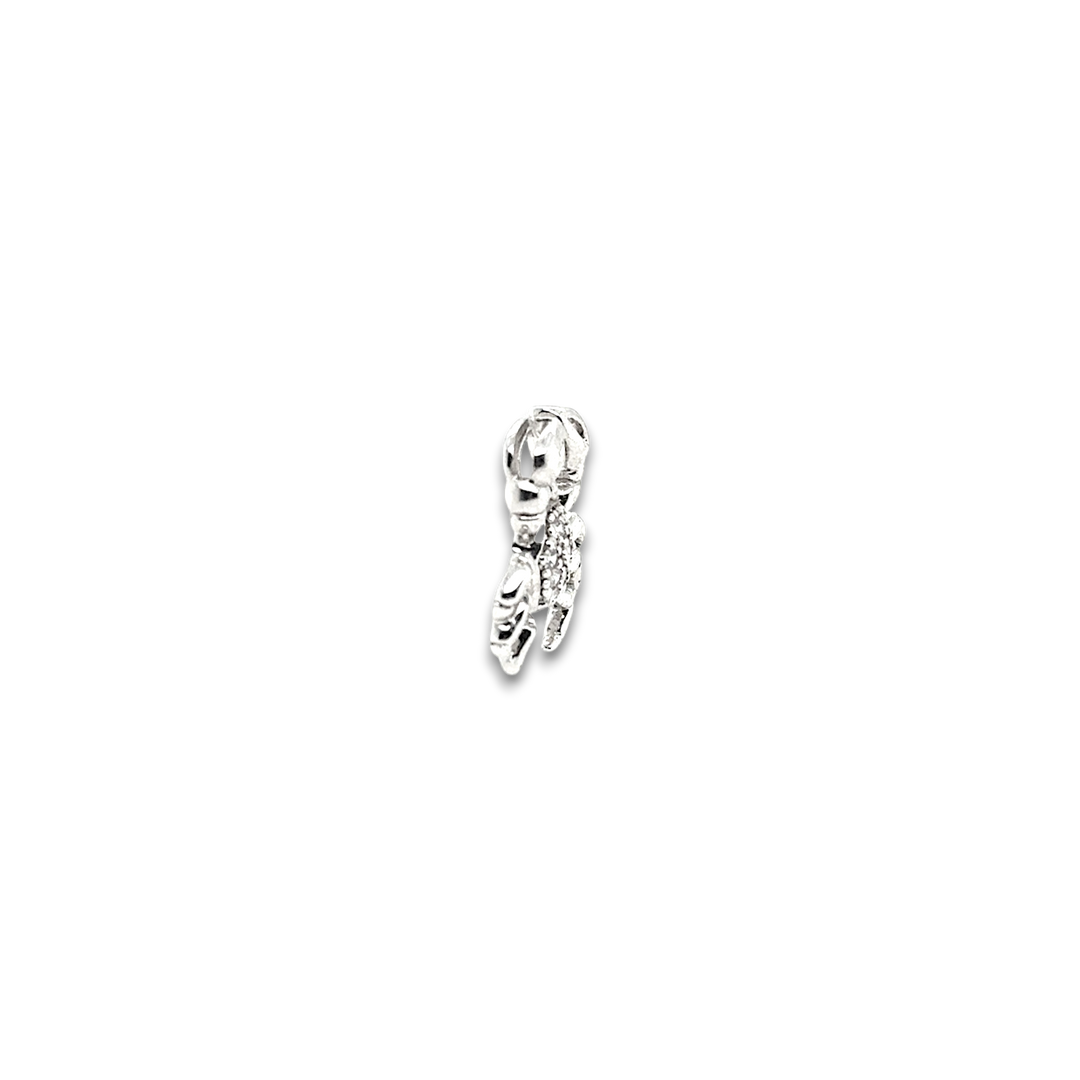 Sterling Silver CZ Crab Pendant