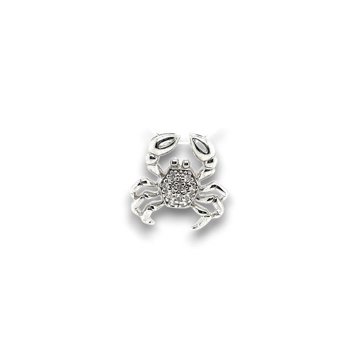 Sterling Silver CZ Crab Pendant