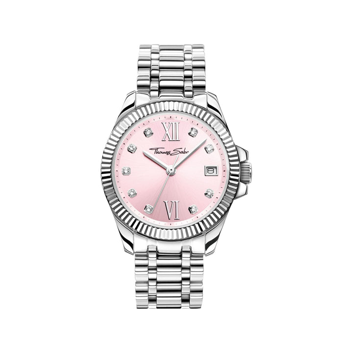 THOMAS SABO Watch Divine Pink with Stones Silver-Coloured - B &amp; S Lyncris Jewellers