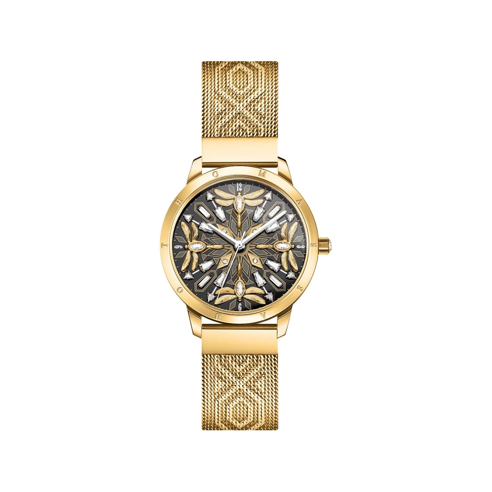 THOMAS SABO Women's Gold watch with 33 mm, dragonflies & zirconia - B & S Lyncris Jewellers