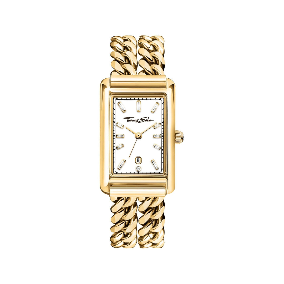 THOMAS SABO Ladies Rectangular Watch in Gold