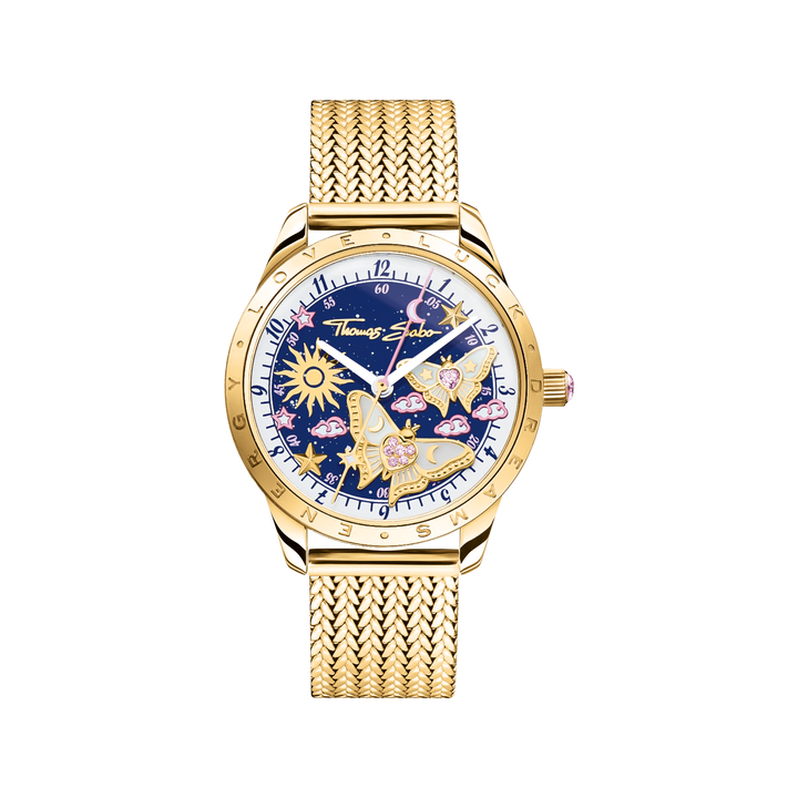 THOMAS SABO Luminescent Butterfly Watch in Gold