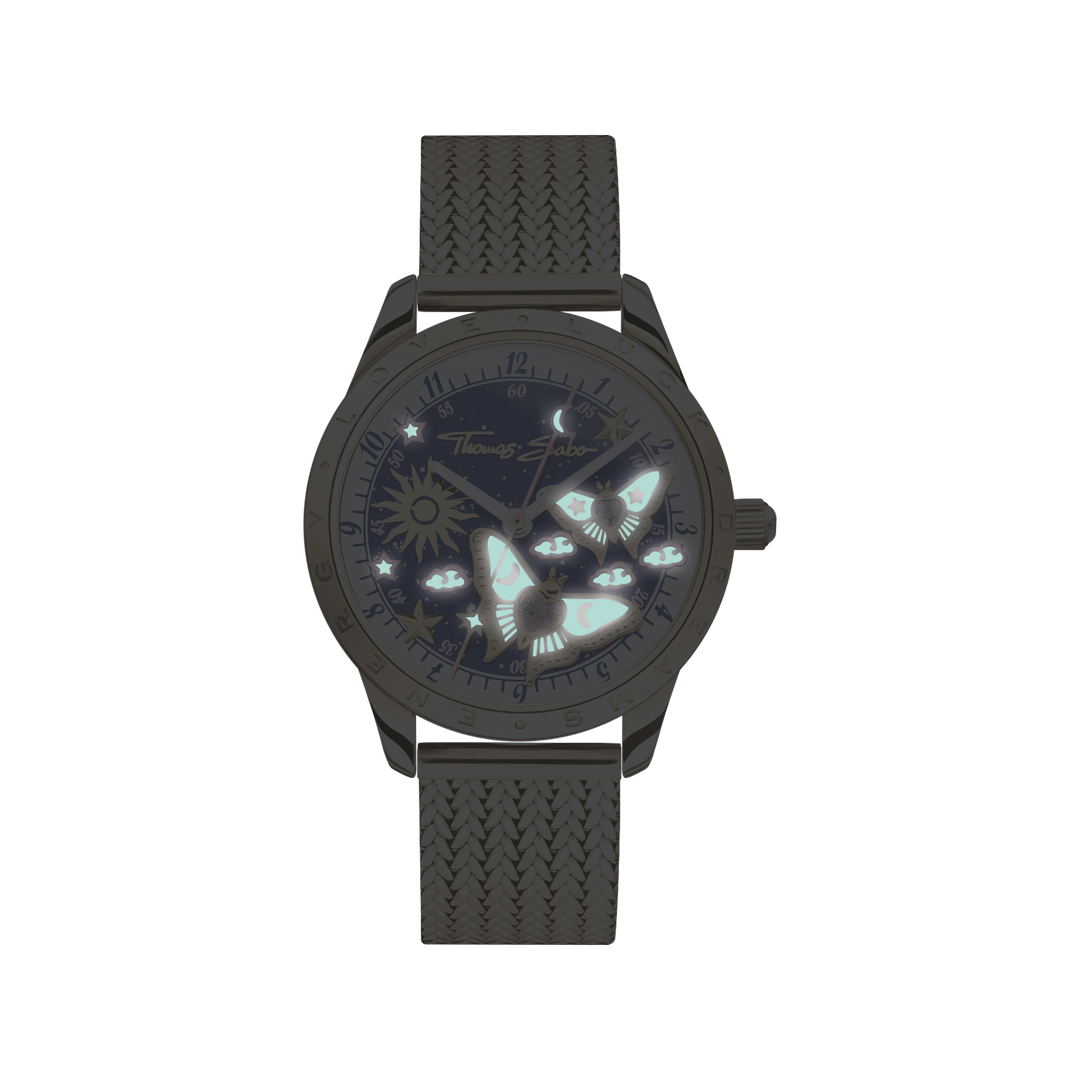 THOMAS SABO Luminescent Butterfly Watch in Gold