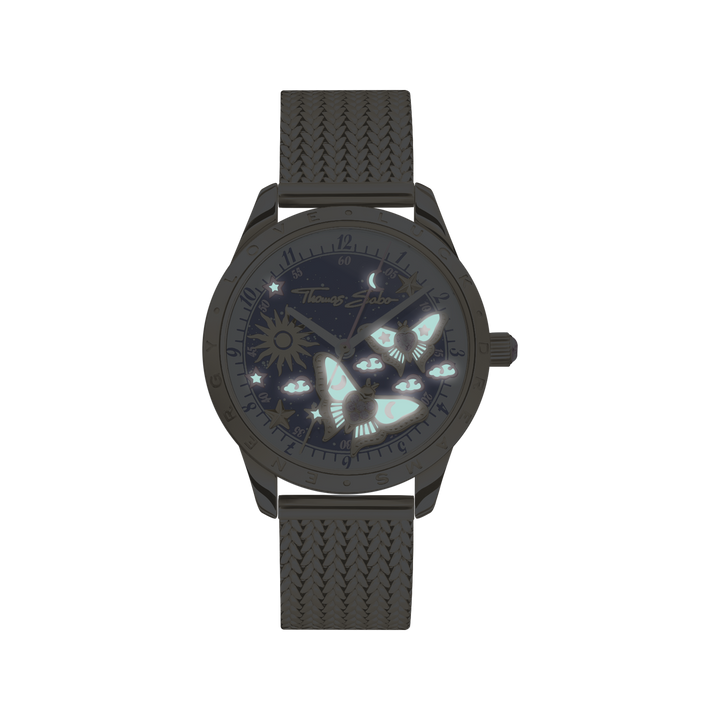THOMAS SABO Luminescent Butterfly Watch in Gold