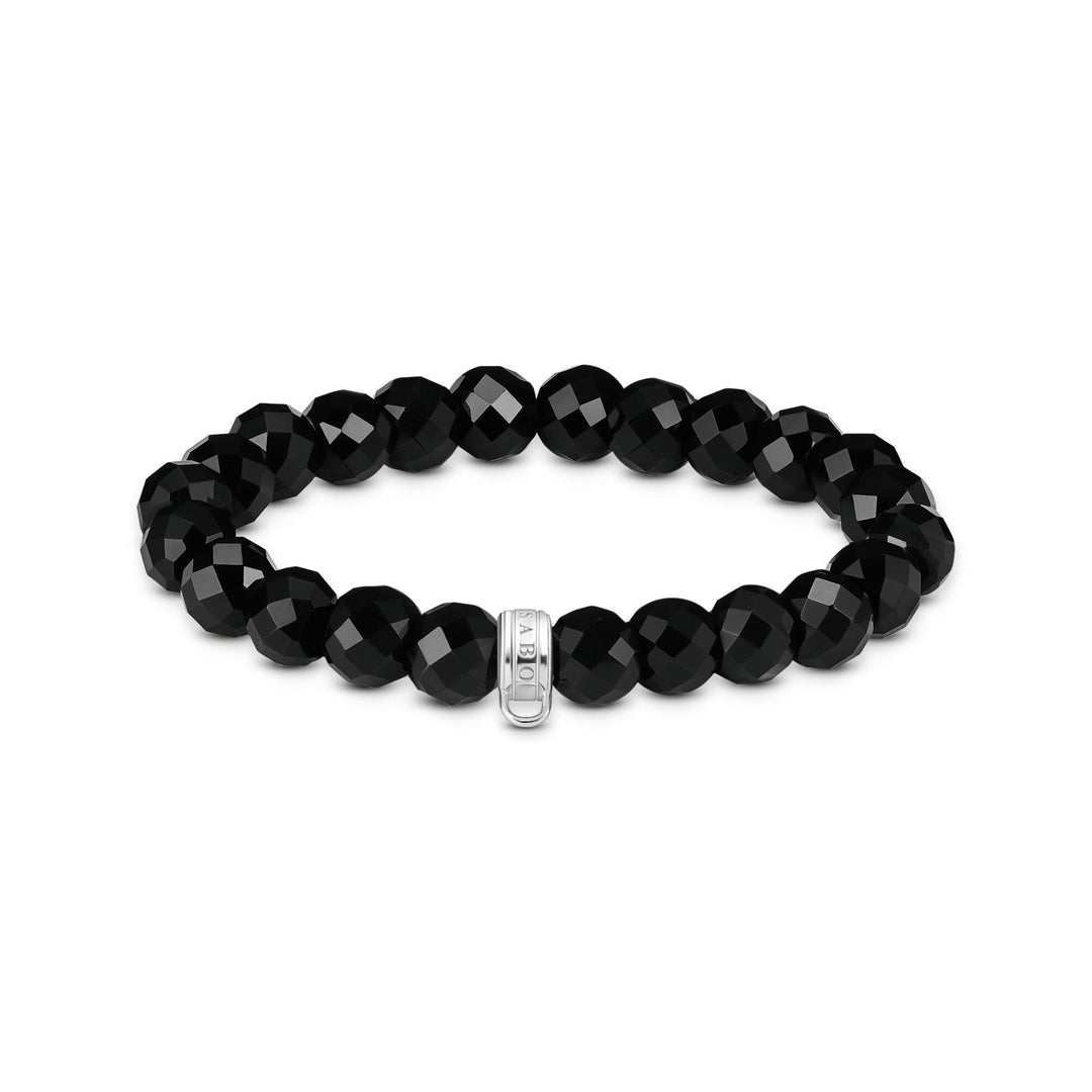 THOMAS SABO Charm bracelet Obsidian Oval Beads