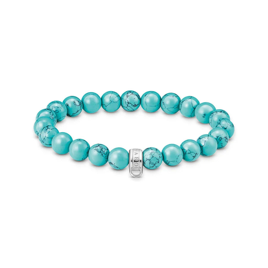 THOMAS SABO Charm Bracelet with turquoise beads
